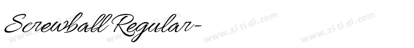 Screwball Regular字体转换 Screwball Regular字体转换